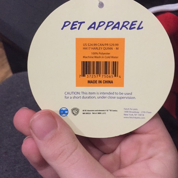 DC Comics HarleyQuinn Small Dog Costume NWT - Picture 3 of 4